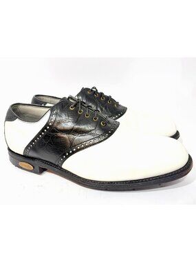 Footjoy Premier Classics Dry Men's Golf Shoes White Black 12 D USA Waterproof